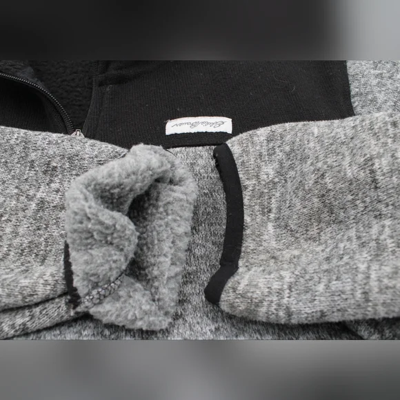 Eddie Bauer Men’s Black/Grey Half Zip Sweater Fleece – Size XL - Picture 3 of 8